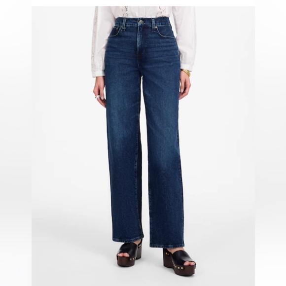 Madewell The Perfect Vintage Wide-Leg Jean Dark Blue Nighthawk Wash (Size 25) - Picture 2 of 14